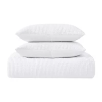 Truly Soft Textured Waffle Midweight Comforter Set