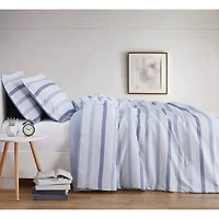 Truly Soft Waffle Stripe Duvet Cover Set