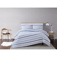 Truly Soft Waffle Stripe Duvet Cover Set