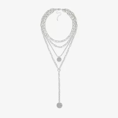 Bold Elements Silver Tone Womens 20 Inch Strand Necklace