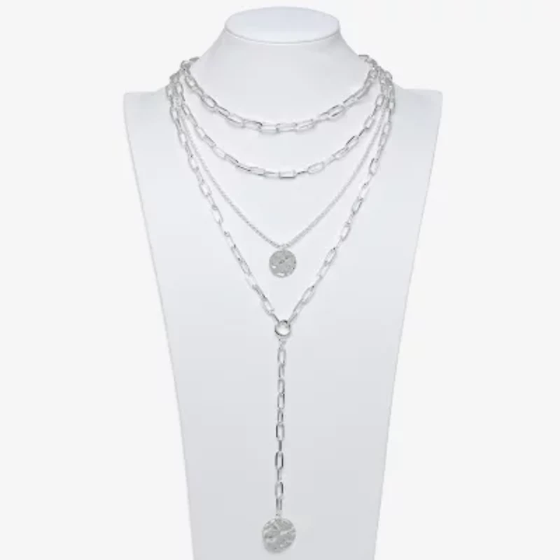 Bold Elements Silver Tone Womens 20 Inch Strand Necklace