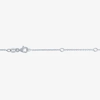"Mom" Womens Lab Created Green Emerald Sterling Silver Heart 16 Inch Pendant Necklace