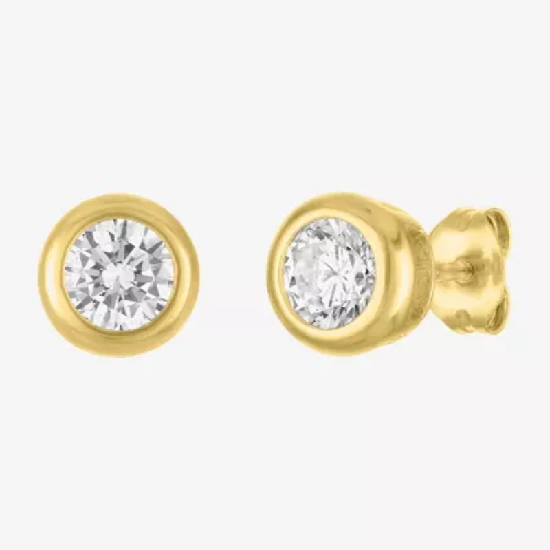 Diamond Addiction (H-I, Vs1) 1 CT. T.W. Lab Grown White Diamond 10K Gold 7mm Round Stud Earrings