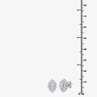 (G, Si1-Si2) 1 CT. T.W. Lab Grown White Diamond 10K White Gold 12.4mm Marquise Stud Earrings