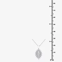 (G Womens 1 3/4 CT. T.W. Lab Grown White Diamond 10K White Gold 18 Inch Pendant Necklace