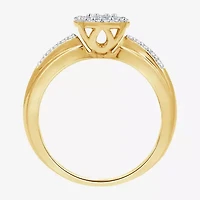 (H-I / I1) Womens 1/2 CT. T.W. Lab Grown White Diamond 14K Gold Over Silver Side Stone Bridal Set