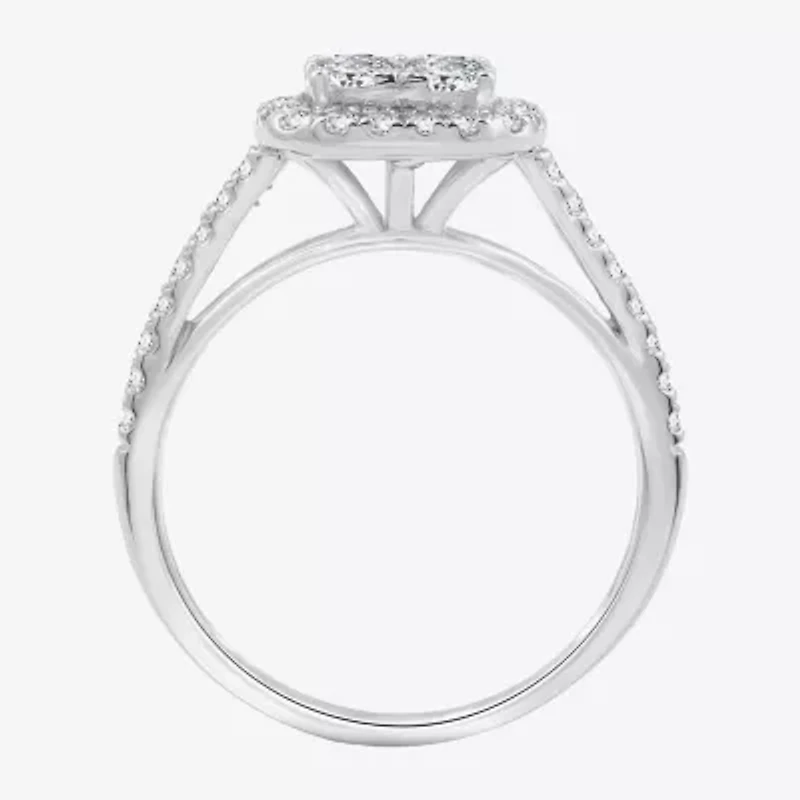 I Said Yes (H-I/I1) Womens 1 1/4 CT. T.W. Lab Grown White Diamond Sterling Silver Wedding Bridal Set