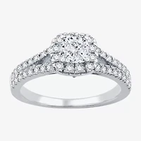 I Said Yes (H-I/I1) Womens 1 CT. T.W. Lab Grown White Diamond Sterling Silver Side Stone Engagement Ring