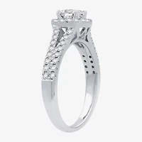 I Said Yes (H-I/I1) Womens 1 CT. T.W. Lab Grown White Diamond Sterling Silver Side Stone Engagement Ring