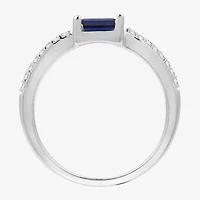 (H-I / I1) Womens 1/10 CT. T.W. Lab Grown White Diamond Sterling Silver Band