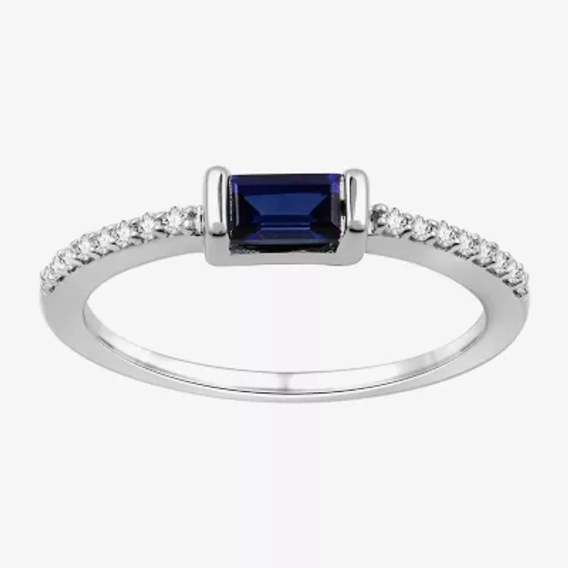 (H-I / I1) Womens 1/10 CT. T.W. Lab Grown White Diamond Sterling Silver Band