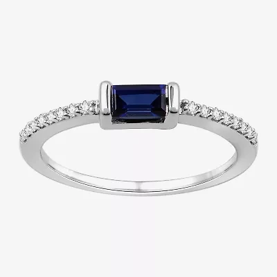 (H-I / I1) Womens 1/10 CT. T.W. Lab Grown White Diamond Sterling Silver Band
