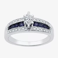 I Said Yes (H-I / I1) Womens 1/3 CT. T.W. Lab Grown White Diamond Sterling Silver Side Stone Engagement Ring