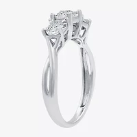 I Said Yes (H-I / I1) Womens 1/2 CT. T.W. Lab Grown White Diamond Sterling Silver 3-Stone Engagement Ring