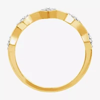I Said Yes (H-I/I1) Womens 1/10 CT. T.W. Lab Grown White Diamond 14K Gold Over Silver Sterling Wedding Band