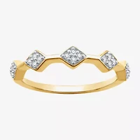 I Said Yes (H-I/I1) Womens 1/10 CT. T.W. Lab Grown White Diamond 14K Gold Over Silver Sterling Wedding Band