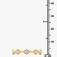 I Said Yes (H-I/I1) Womens 1/10 CT. T.W. Lab Grown White Diamond 14K Gold Over Silver Sterling Wedding Band