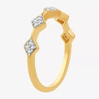 I Said Yes (H-I/I1) Womens 1/10 CT. T.W. Lab Grown White Diamond 14K Gold Over Silver Sterling Wedding Band