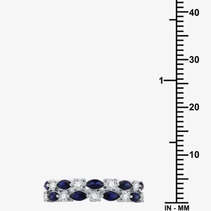 I Said Yes (H-I/I1) Womens 3/8 CT. T.W. Lab Grown White Diamond Sterling Silver Wedding Band