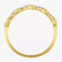 (G-H / Si2-I1) Womens 4MM 1/10 CT. T.W. Lab Grown White Diamond 10K Gold Heart Wedding Band