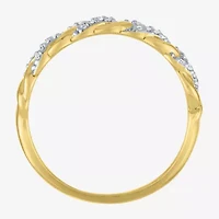 (G-H / Si2-I1) Womens 1/10 CT. T.W. Lab Grown White Diamond 10K Rose Gold Wedding Band