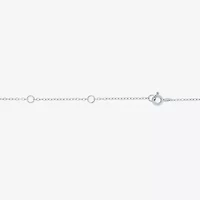 Womens Lab Created White Opal Sterling Silver Heart 16 Inch Pendant Necklace
