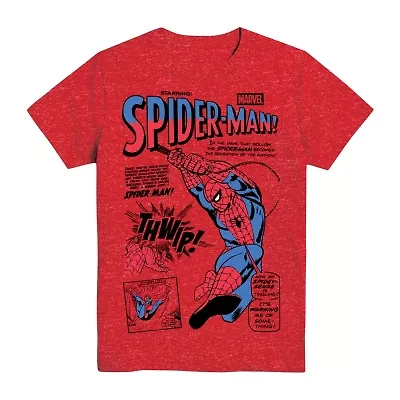 Little & Big Kid Boys Crew Neck Short Sleeve Regular Fit Spiderman Graphic T-Shirt