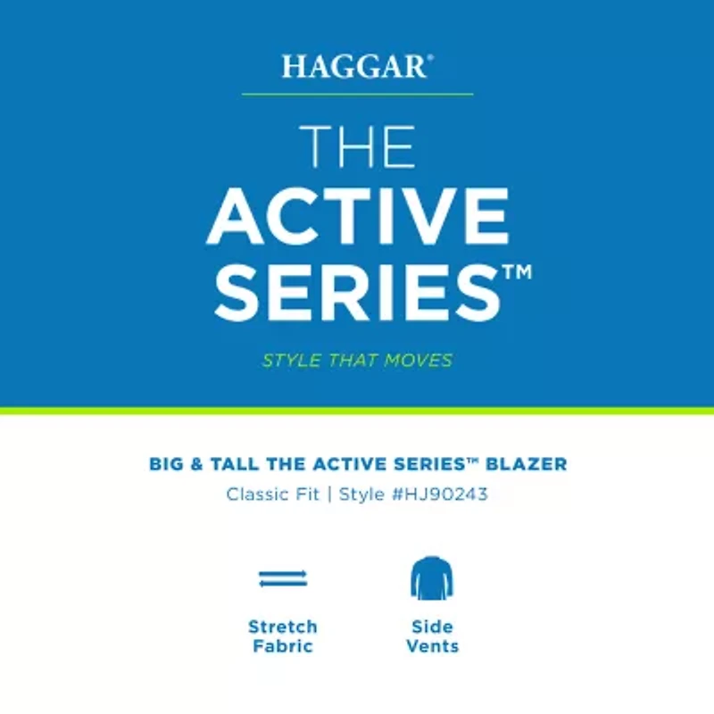 Haggar The Active Series Mens Stretch Fabric Classic Fit Big and Tall Suit Jacket