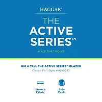 Haggar The Active Series Mens Stretch Fabric Classic Fit Big and Tall Suit Jacket