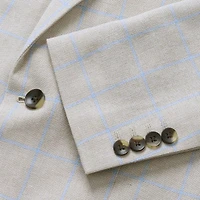 Haggar Mens Big and Tall Windowpane Classic Fit Sport Coat