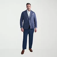 Haggar Mens Big and Tall Windowpane Classic Fit Sport Coat