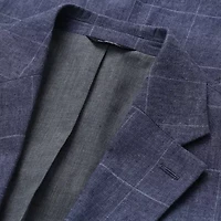 Haggar Mens Big and Tall Windowpane Classic Fit Sport Coat