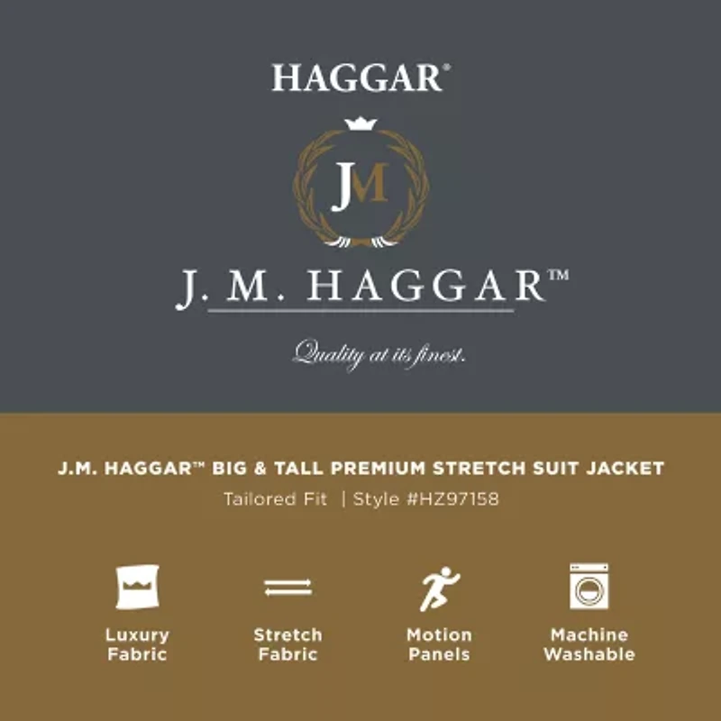 Haggar JMH Mens Diamond Big and Tall Suit Jacket