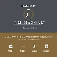 Haggar JMH Mens Diamond Big and Tall Suit Jacket