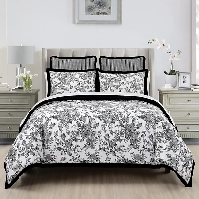 Laurel Manor Toile Garden Comforter Set