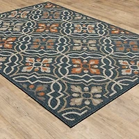 Covington Home Long Island Floral Lattice Indoor Outdoor Rectangular Area Rug