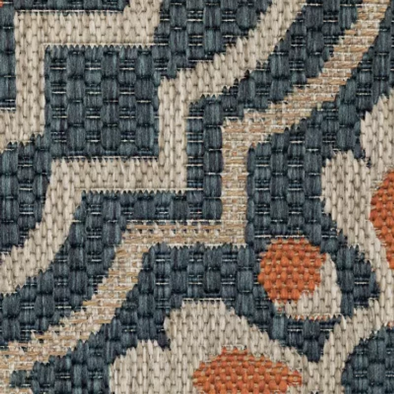 Covington Home Long Island Floral Lattice Indoor Outdoor Rectangular Area Rug