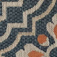 Covington Home Long Island Floral Lattice Indoor Outdoor Rectangular Area Rug