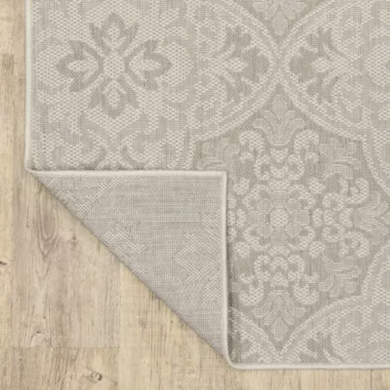 Covington Home Pamplona Floral Trellis 22" X 87" Indoor Outdoor Rectangular Runner