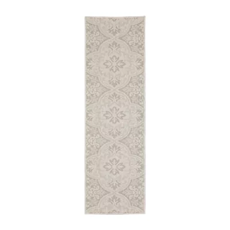 Covington Home Pamplona Floral Trellis 22" X 87" Indoor Outdoor Rectangular Runner