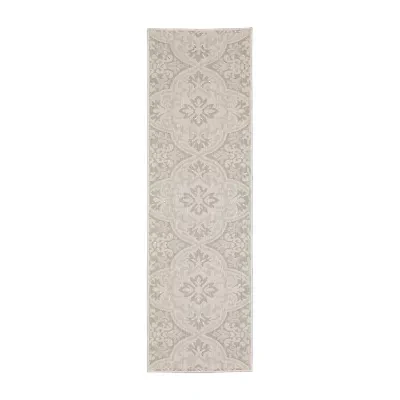 Covington Home Pamplona Floral Trellis 22" X 87" Indoor Outdoor Rectangular Runner