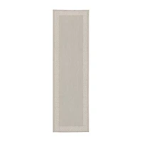 Covington Home Pamplona Greek Key Border 22" X 87" Indoor Outdoor Rectangular Runner