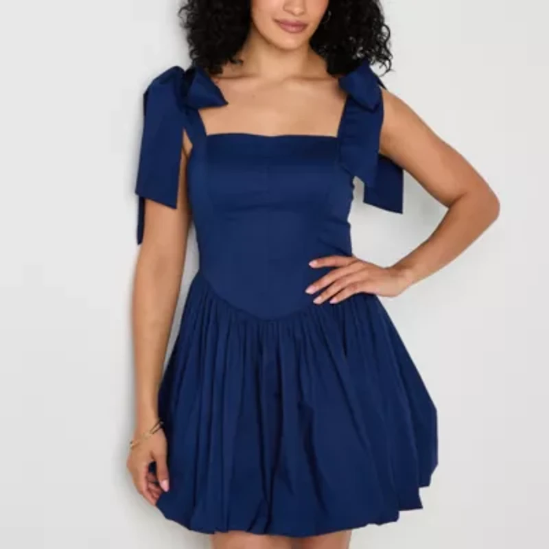 Premier Amour Womens Sleeveless Fit + Flare Dress