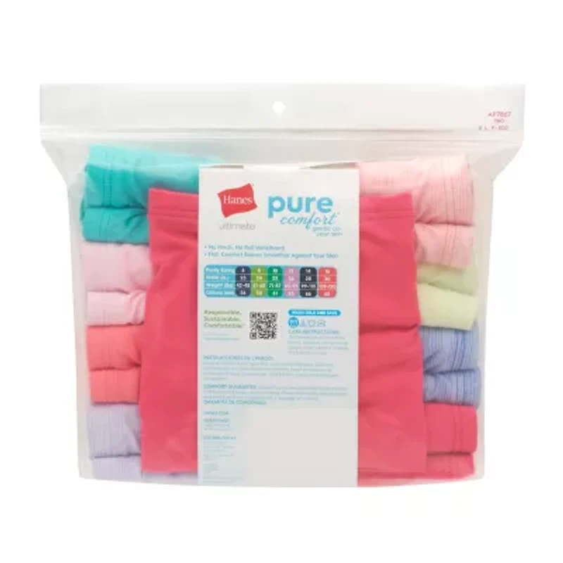 Hanes Pure Comfort Microfiber Bonus Pack Little & Big Kid Girls 9 Brief Panty Gupsb9