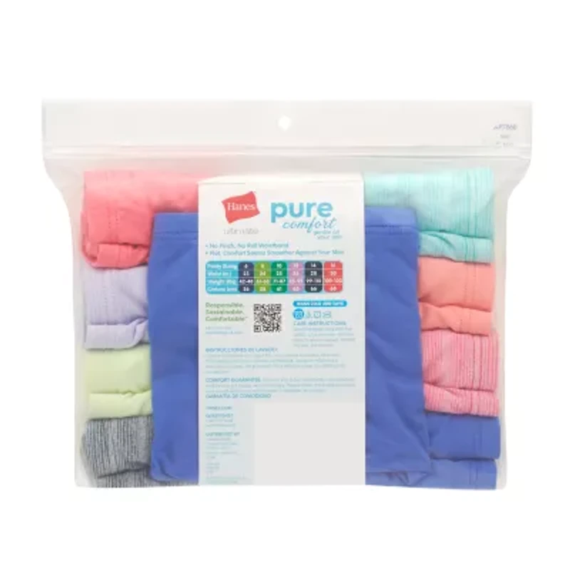 Hanes Pure Comfort Microfiber Bonus Pack Little & Big Kid Girls 9 Hipster Panty Gupsh9