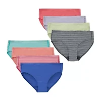 Hanes Pure Comfort Microfiber Little & Big Kid Girls 8 Pack Hipster Panty