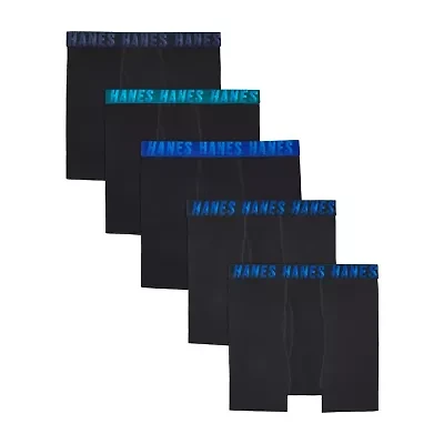 Hanes Moves Stretch Little & Big Kid Boys 5 Pack Boxer Briefs Bu9xb5