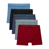 Hanes Originals Supersoft Little & Big Kid Boys 5 Pack Boxer Briefs Buo2b5