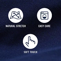IZOD Dockside Chambray Mens Short Sleeve Regular Fit Stretch Fabric Button-Down Shirt