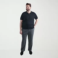 Haggar Johnny Collar Big and Tall Mens Short Sleeve Polo Sweater